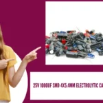 25V 1000uF SMD 4x5.4mm electrolytic capacitor in KiCad